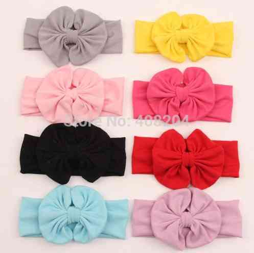 Широка дитяча біла пов'язка - ширина гумки 5см, окружність 40-54см, квітка 12см Київ