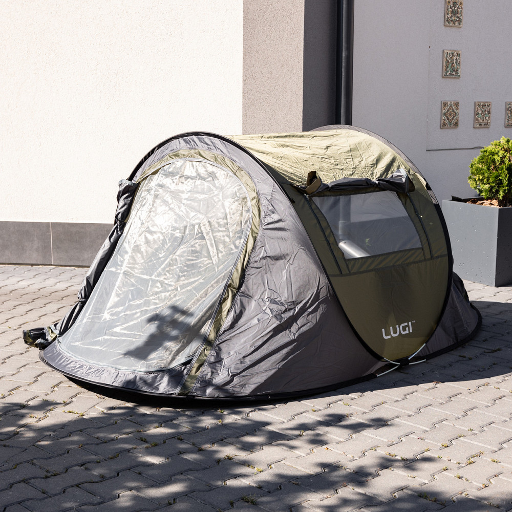 Lugi Намет туристичний 245×145×100 (см) кемпінговий для риболовлі 2 х місний Зелений LU-030GR Киев - изображение 4