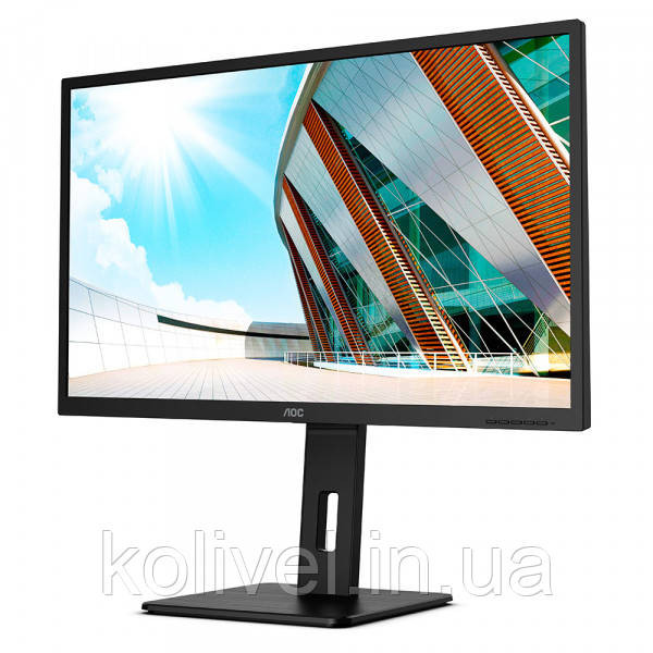 TFT 31.5" AOC Q32P2CA, IPS, QHD, 75Гц, 4мс, DP, HDMIx 2, USB hub, USB-C, HAS, Pivot, колонки, чорний (Q32P2CA) Київ - фото 3