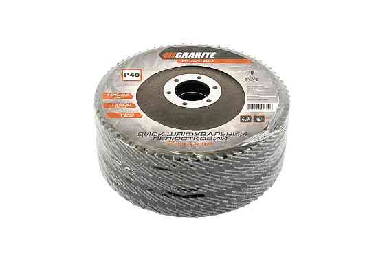 GRANITE Диск шліфувальний пелюстковий конусний GRANITE ZIRCONIA Т29 зерно 40 125×22 мм 5 шт 8-3 Київ