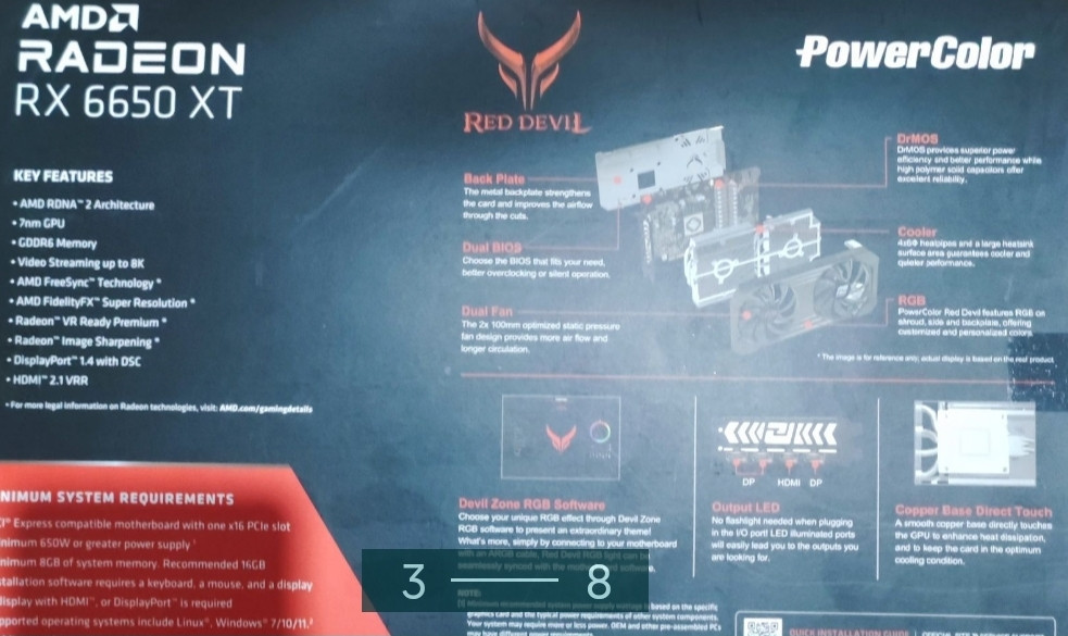 Видеокарта Radeon Rx6650xt Power Color RED Devil. Киев - изображение 6