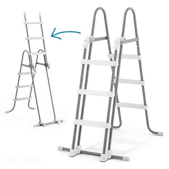 Басейн каркасний прямокутний 6в1 INTEX 26792, 488 x 244 x 107 см, сірий Київ