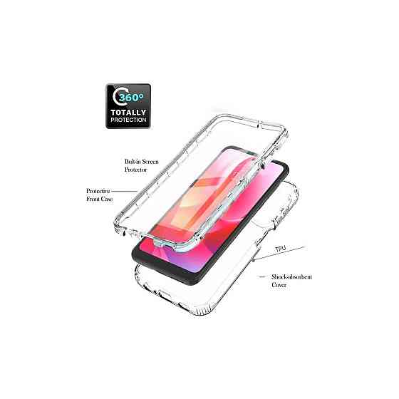 Чохол накладка бампер для Samsung Galaxy A26 5G RonRun прозорий TPU PET 360° захист протиударний з вбудованим захисним склом Київ