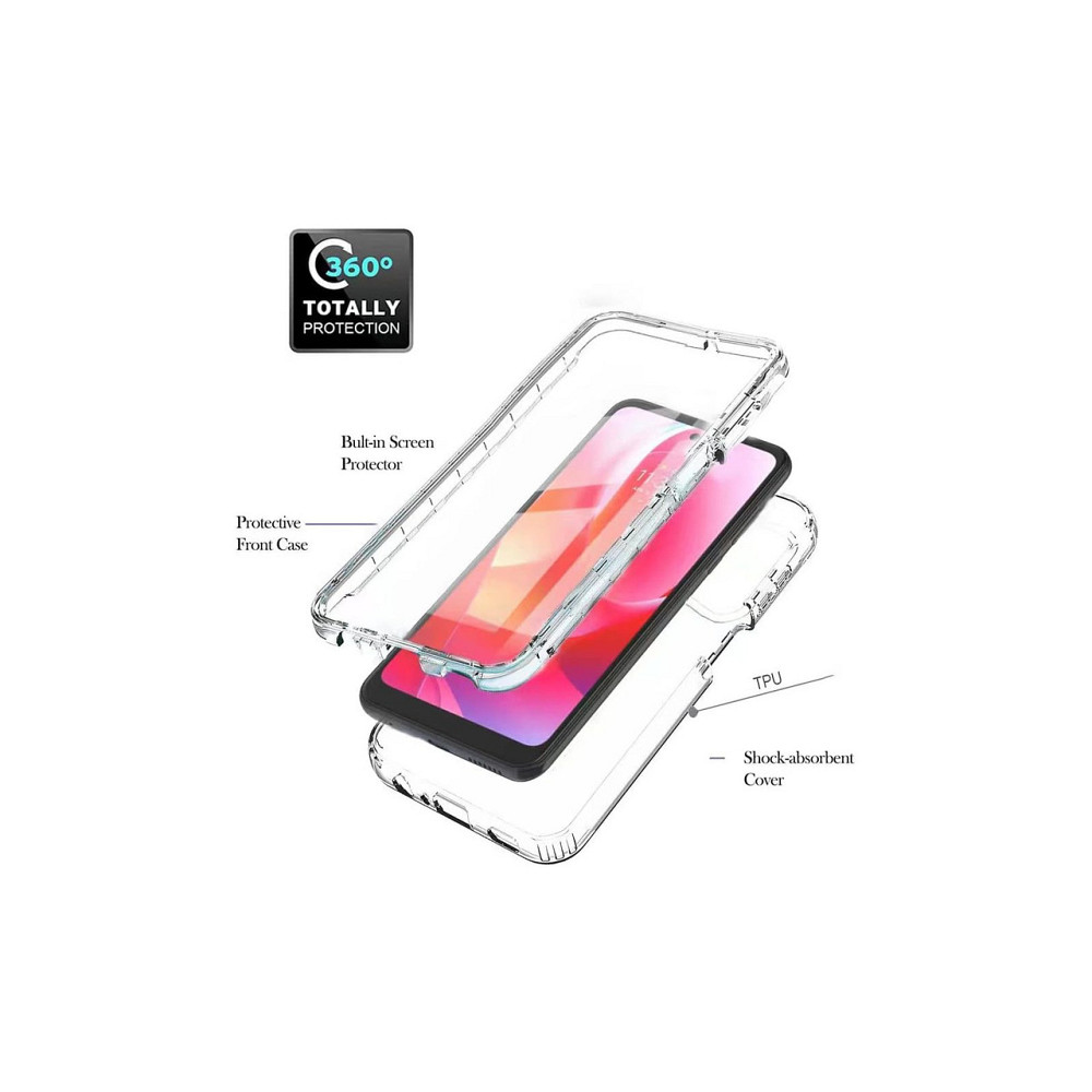 Чохол накладка бампер для Samsung Galaxy A26 5G RonRun прозорий TPU PET 360° захист протиударний з вбудованим захисним склом Київ - фото 4
