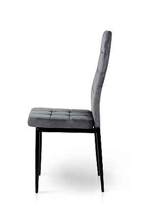 Стілець Айс, чорний/велюр темно-сірий Киев