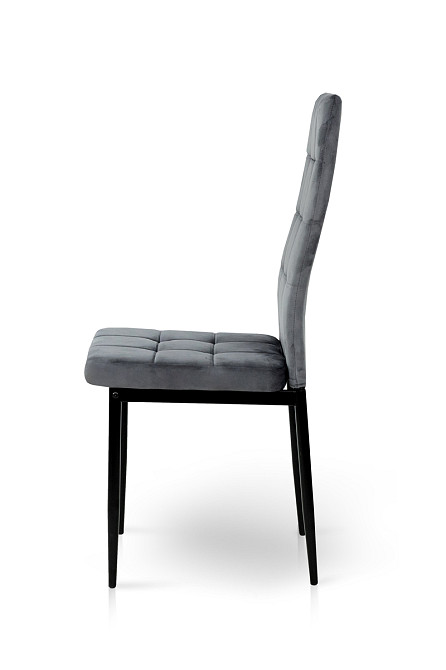 Стілець Айс, чорний/велюр темно-сірий Киев - изображение 3