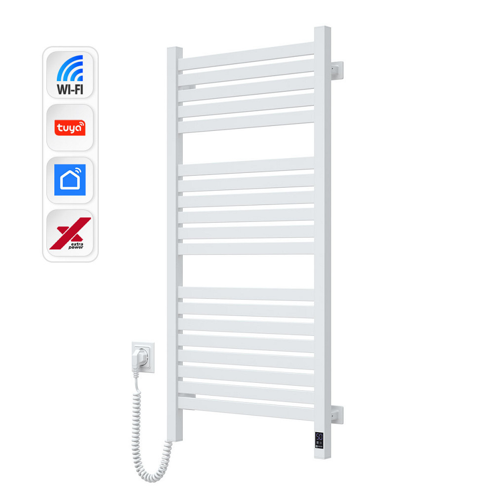 Електрична сушарка для рушників NAVIN Авангард X 480х1000 Sensor з WI-FI лівобічна, біла Київ - фото 3