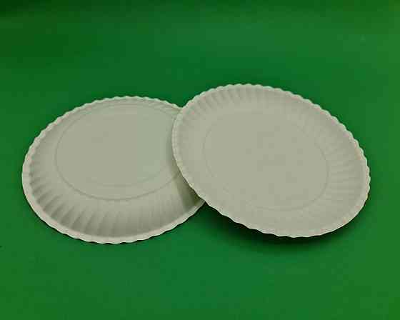 Тарелка бумажная белая D-15.5 см (100)*2 (100 шт) Харьков