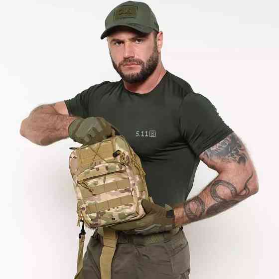 Мужская брезентовая сумка через плечо, Сумка через плечо из военной ткани Мужская рюкзак слинг RH-13 Киев