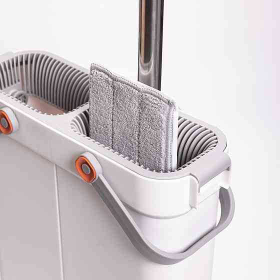 Швабра з відром для миття підлоги з мікрофіброю Київ