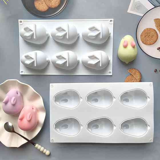 Молд силиконовый Кролики 285 мм на 170 мм белый Киев