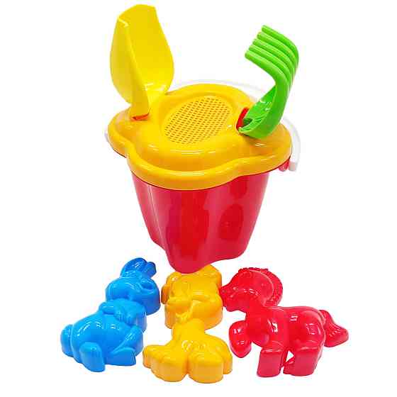 Набір для пісочниці "Дзвіночок №1" 0978 відерце, лопатка, граблі Червоний Вінниця