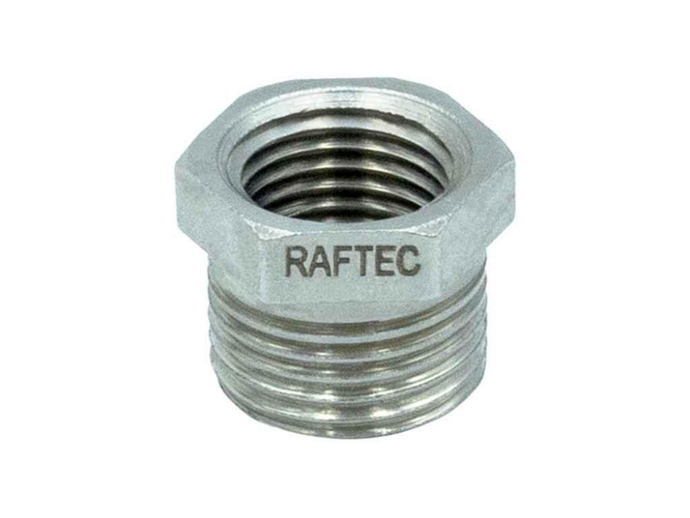 Футорка 3/8 Зх1/4 В латунь, ЗВ, DN10х8, никель, F005001 ТМ RAFTEC Киев - изображение 1