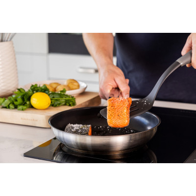 Лопатка кухонна KitchenAid Coreline з прорізами, 34,3 см, сірий (KAS002OHCGG) Вінниця - фото 2