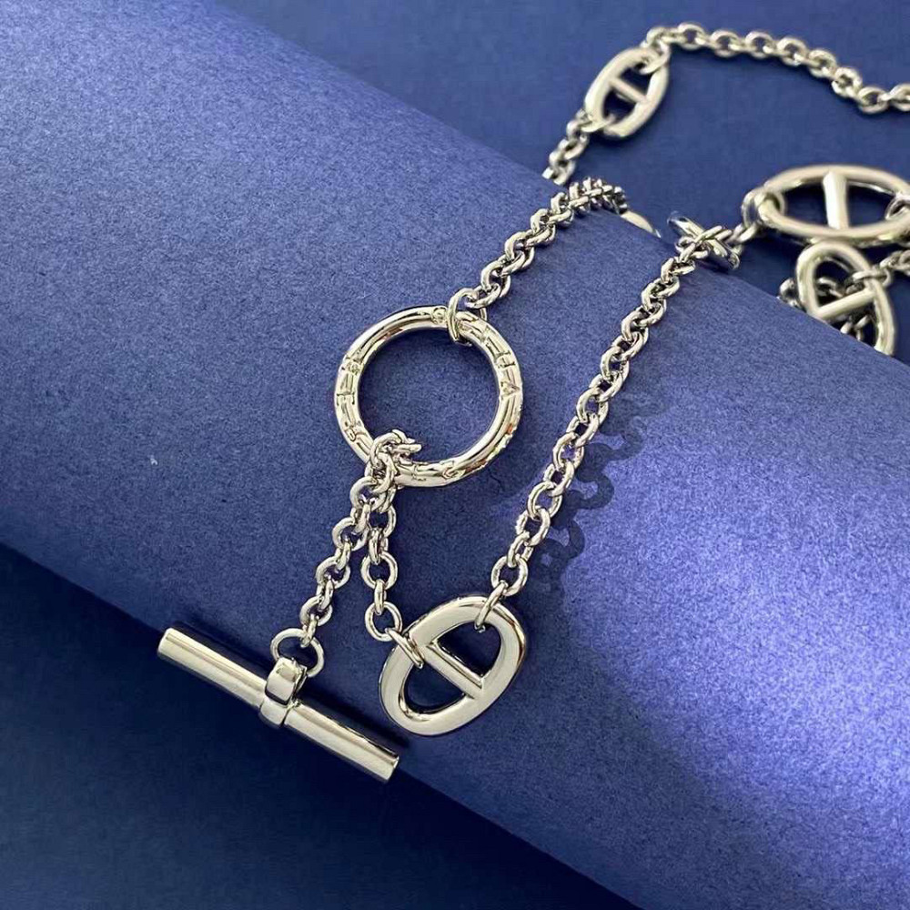 Hermes підвіска довга / срібного кольору Одеса - фото 6