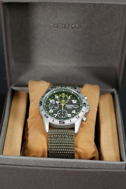 Часы Seiko SND377R Green с хронографом. Харьков - изображение 6