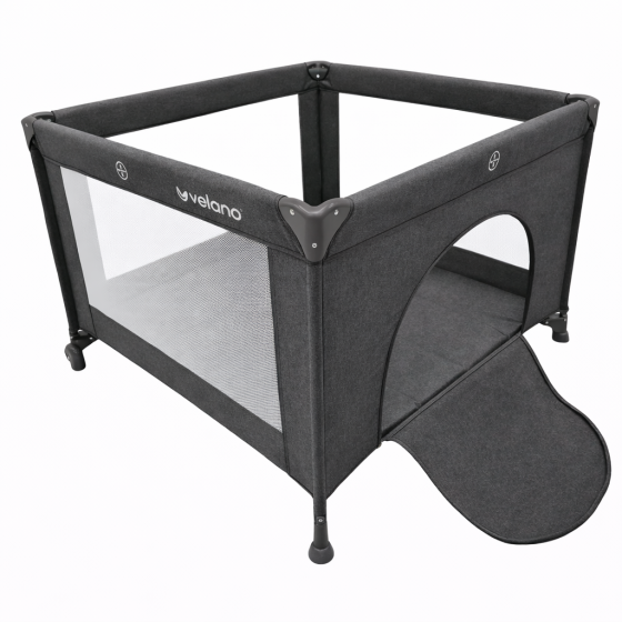 Манеж дитячий квадратний VELANO Cubo, dark grey Київ