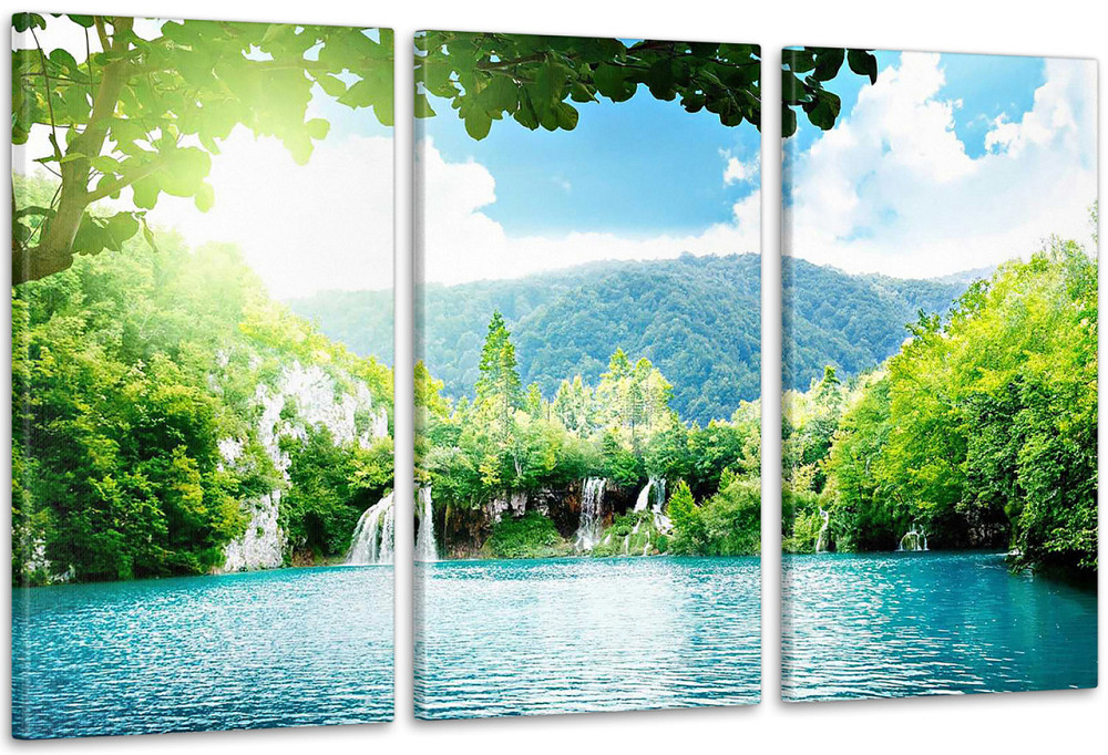 Модульная картина Природа Водопад Аrt-165_3А 100x150 см Киев - изображение 1