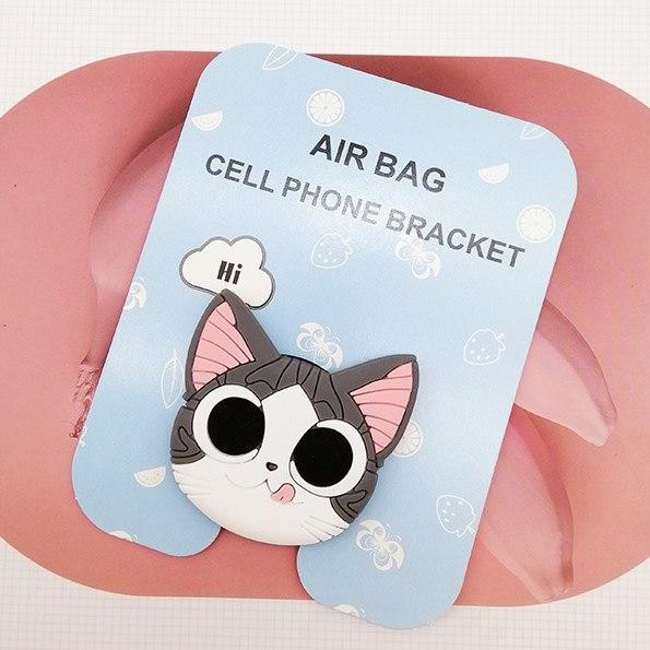 Попсокет PopSocket 3D ZucZug тримач для телефону (Серія коти, Сірий веселий кіт) Миколаїв - фото 1