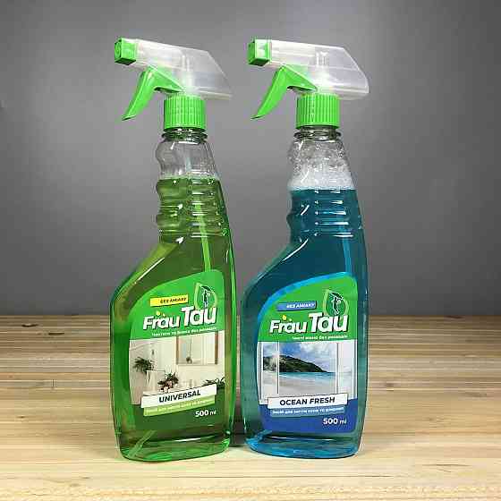 Засіб для миття скла та дзеркал Frau Tau 500 мл — Universal / Ocean Fresh, без аміаку, з розпилювачем Київ