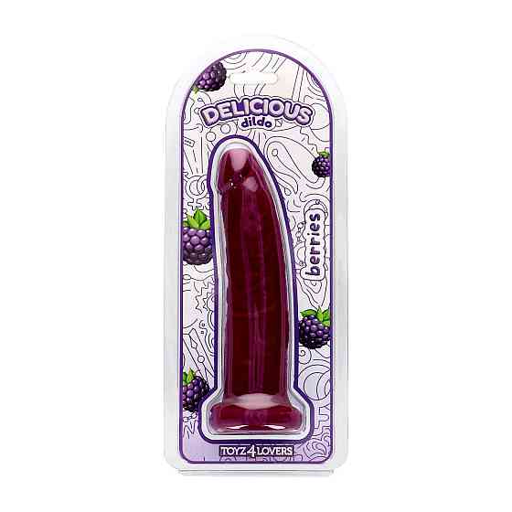 Фалоімітатор з ароматом ожини - Toyz4lovers Delicious Dildo Berries. 19,5 см Sex Aura Київ