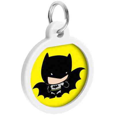 Адресник для животных WAUDOG Smart ID с QR паспортом "Бэтмен мультик", круг 25 мм (0625-1004ru-eng) Винница