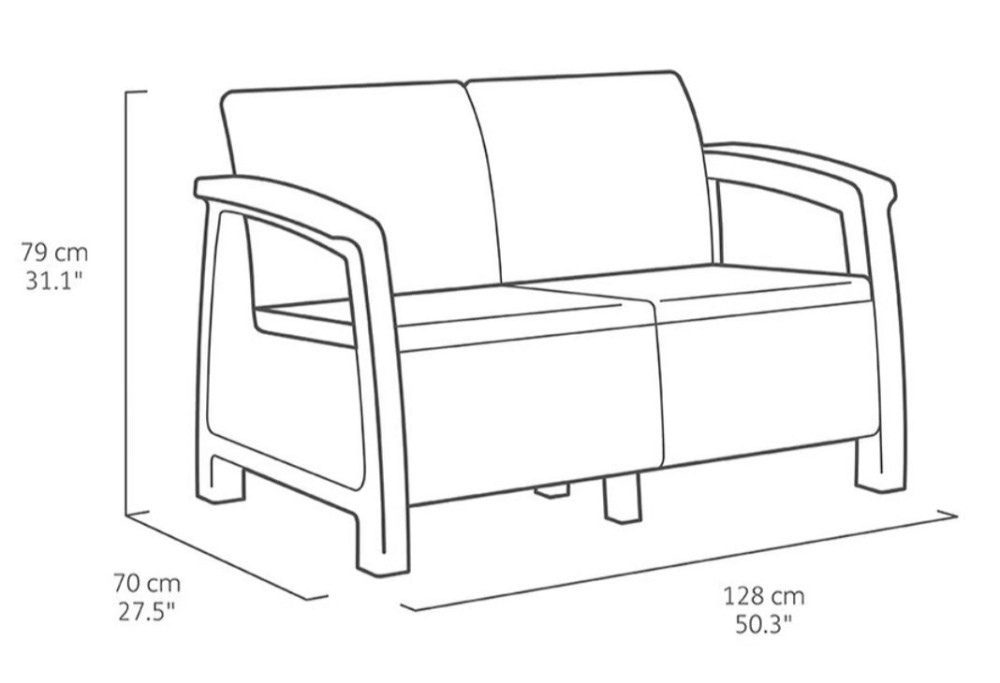 Набор мебели Keter Corfu Fiesta, коричневый Киев - изображение 8