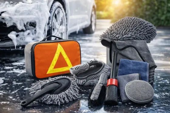 Набор для мойки и детейлинга автомобиля Flex Drive, 9 в 1 Коломия