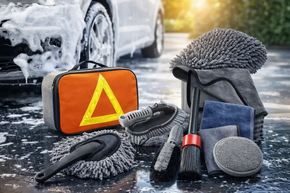 Набор для мойки и детейлинга автомобиля Flex Drive, 9 в 1 Коломыя - изображение 1