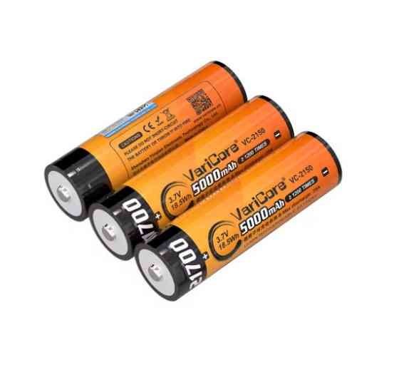 Акумулятор 21700 VariCore VC-2150 5000 mAh 3.7V JT загострений наконечник 25A Київ