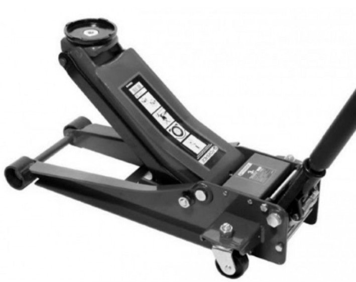 Домкрат 3т (75-510мм) підкатний гідравлічний двухштоковий низькопрофільний з прогумов Одеса - фото 1