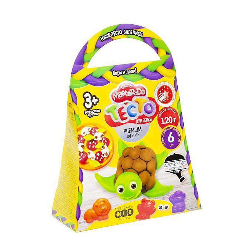 Набір креативної творчості "Master Do" TMD-04-01…06, 6 кольорів тіста Черепаха Вінниця - фото 1