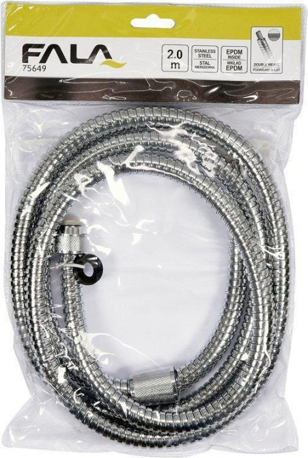 Шланг для душу FALA з нерж. сталевою полірованою гофрою 200см Харків - фото 1
