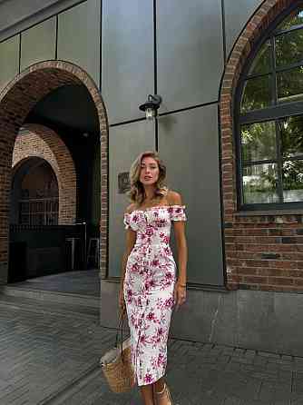 Жіноче стильне елегантне довге плаття зі штапелю Рожевий, 42/44 Одеса