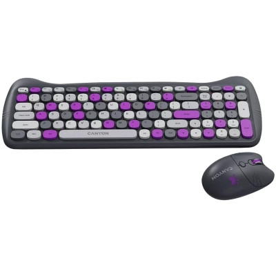 Комплект Canyon HSET-W6 Kitty Edition Wireless UA Violet (CNS-HSETW6VT) Винница - изображение 3