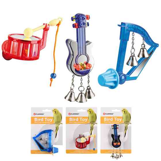 Flamingo Bird Toy Music ФЛАМИНГО МЬЮЗИК игрушка для птиц, музыкальный инструмент с колокольчиками Киев