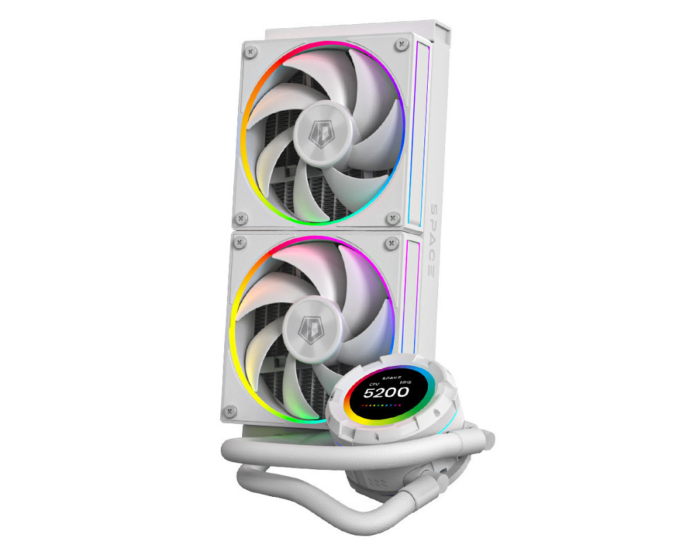 Система водяного охолодження ID-Cooling Space LCD SL240 White Білий Харьков - изображение 1