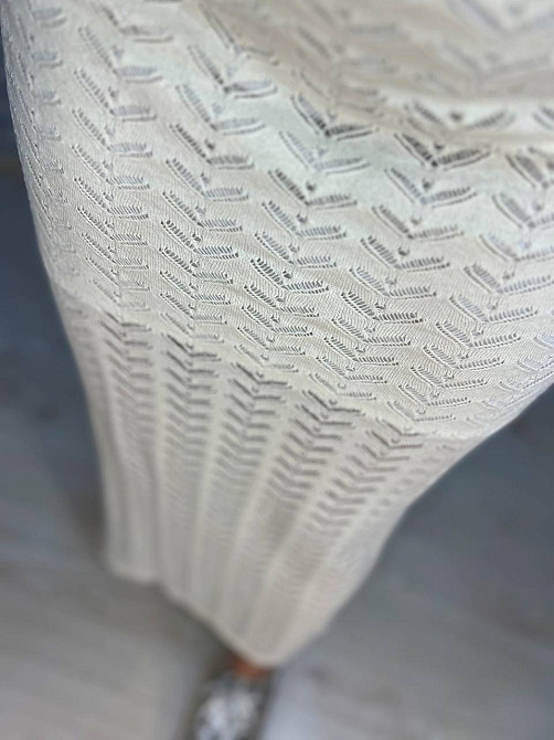 Костюм жіночий Mintas 2414-2416 прозорий ажурний спідниця розрізи та реглан one size, молочний, one size Київ - фото 6