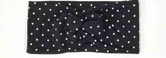 Пов'язка для дівчинки чорна в горох Київ