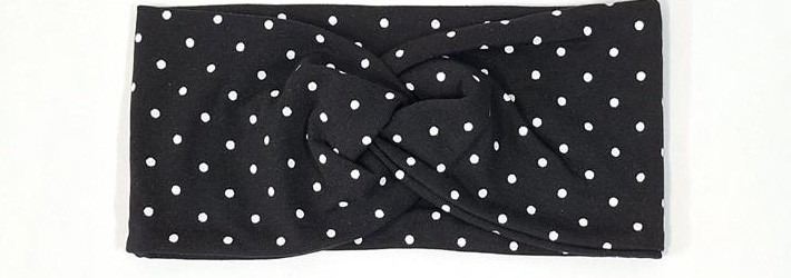 Пов'язка для дівчинки чорна в горох Київ - фото 1