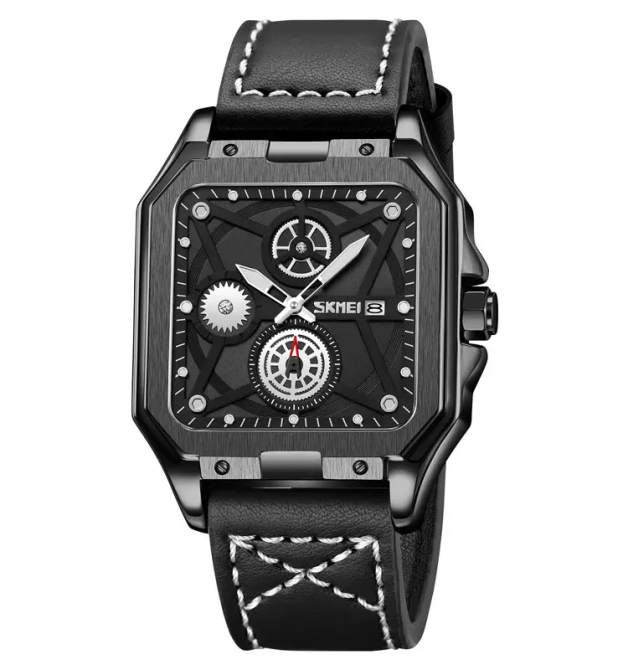 Часы мужские наручные классические Skmei 9330 (Черный с черным) Винница - изображение 2