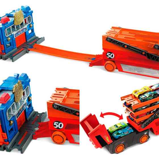 Вантажівка-транспортер Hot Wheels Action Мега-транспортер 45 см (GHR48) Чернігів