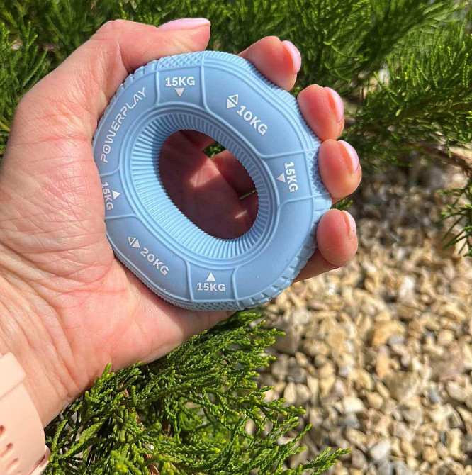 Еспандер кистьовий силіконовий PowerPlay PP-4331 Hand Grip Light 10-15-20 кг. Блакитний Київ - фото 4