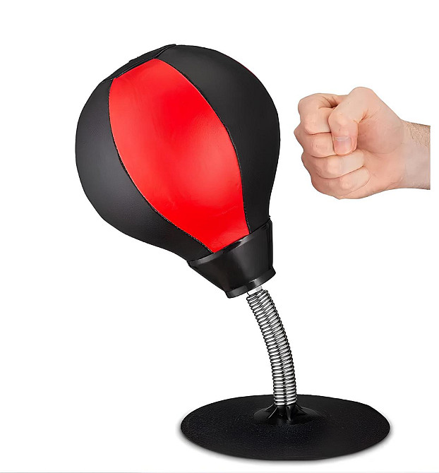 Настільна боксерська груша – антистрес RESTEQ. Надувна боксерська груша + насос у комплекті Київ - фото 2