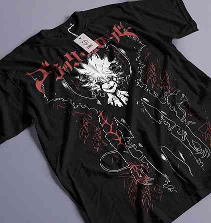 Футболка для мальчика аниме Чёрный клевер оверсайз (рост от 165 до 180 ) Черний AnimeJ1123m Днепр