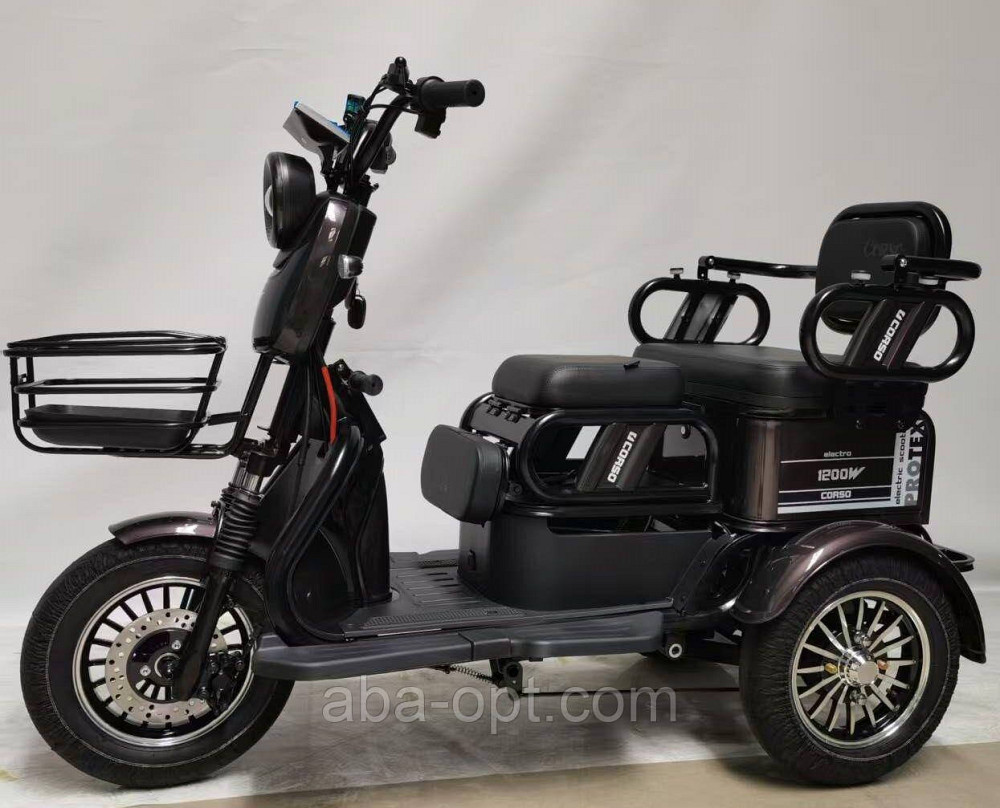 Трицикл Електричний з кузовом CORSO PROTEX S 1200W-72V-23Ah шини 10«-10» купити в інтернет-магазині Одеса - фото 7