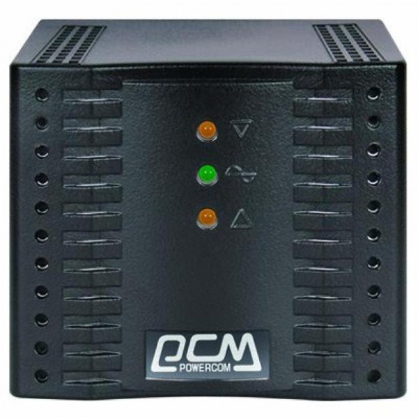 Стабілізатор напруги PowerCom TCA-600 чорний (TCA-600 ЧОРНИЙ) Київ - фото 1