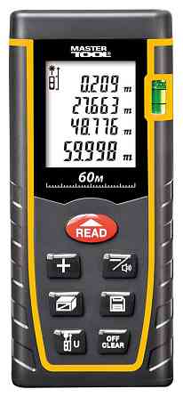 MASTERTOOL Далекомір лазерний MASTERTOOL до 60 м ±2 мм/м пам'ять 30 клас лазера I IP54 живлення Коломия