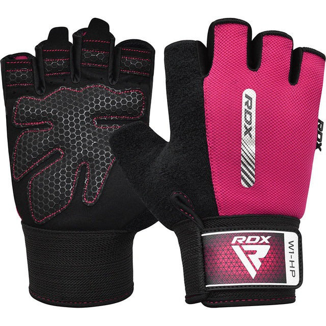 Рукавички для фітнесу RDX W1 Half Pink M Каменское - изображение 1