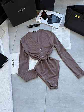 Женское теплое базовое боди из ангоры рубчик Мокко, 48/50 Одесса